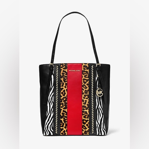 Michael Kors Limited Edition Megan Large Mixed-Media Leather Tote Bag - Picture 5 of 12